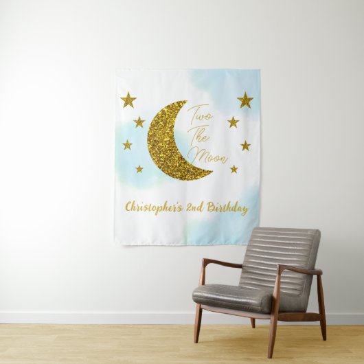 Twee De Maan 2e Verjaardag Tapijt Wandkleed (In situ)