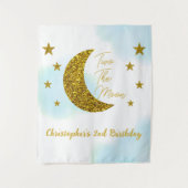 Twee De Maan 2e Verjaardag Tapijt Wandkleed (Voorkant)