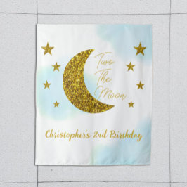 Twee De Maan 2e Verjaardag Tapijt Wandkleed