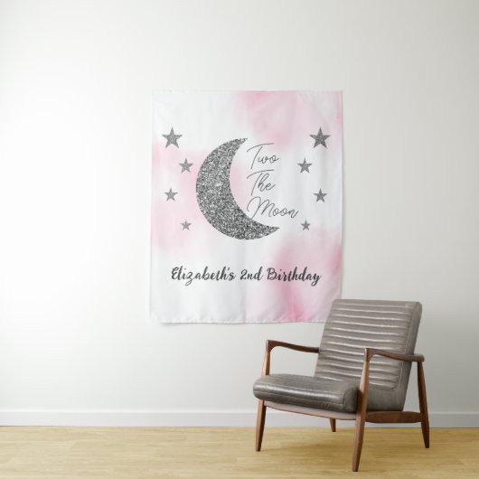 Twee De Maan 2e Verjaardag Tapijt Wandkleed (In situ)