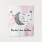 Twee De Maan 2e Verjaardag Tapijt Wandkleed (Voorkant)