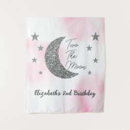 Twee De Maan 2e Verjaardag Tapijt Wandkleed