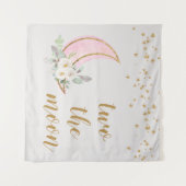 Twee de maan achtergrond twee de maanBanner Wandkleed (Voorkant (horizontaal))