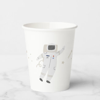 Twee De Maan Astronaut Space Party Papieren Bekers