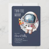 Twee De Maan Blauw 2e Verjaardag Kaart (Voorkant)