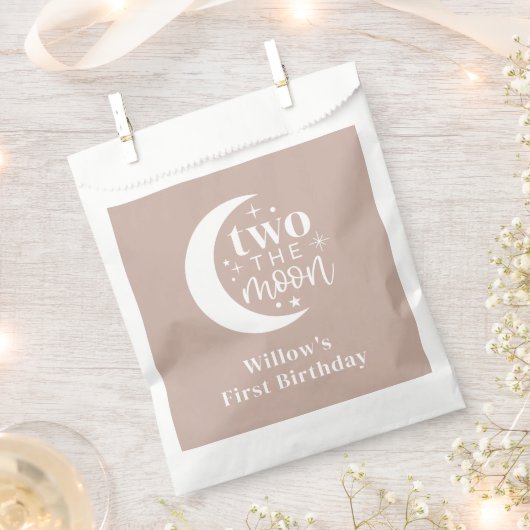 Twee de maan Blush Bedankzakje (Geknipt)