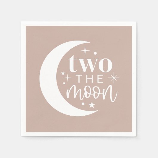 Twee de maan Blush Servet (Voorkant)