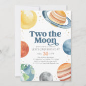Twee de Maan Buitenste Ruimte 2de Verjaardag Kaart (Voorkant)