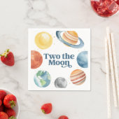 Twee de Maan Buitenste Ruimte 2de Verjaardag Servet (Insitu)