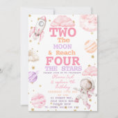 Twee de Maan en bereik 4 de sterren 2e 4e Verjaard Kaart (Voorkant)