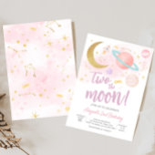 Twee de maan en sterren verjaardagsfeest kaart