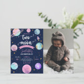 Twee De Maan Foto Kaart (Staand voorkant)