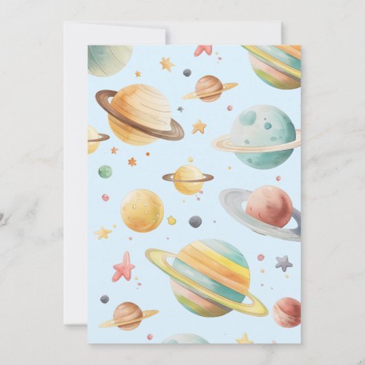 Twee De Maan! Jongen Astronaut Ruimte 2e Verjaarda Kaart (Achterkant)