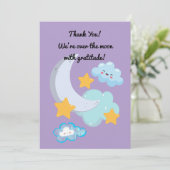 Twee de Maan Leuke Verjaardag foto bedankkaart Kaart (Staand voorkant)