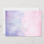 Twee de Maan Meisje roze Space Verjaardagsfoto Kaart (Achterkant)