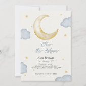 Twee de maan Moderne Nacht hemel 2e verjaardag jon Kaart (Voorkant)