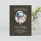 Twee de maan nacht 2e verjaardag kaart (Staand voorkant)