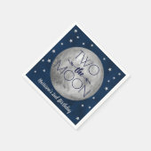 Twee de maan op de tweede verjaardag van Napkins Servet (Hoek)