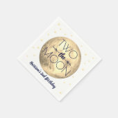 Twee de maan op de tweede verjaardag van Napkins Servet (Hoek)