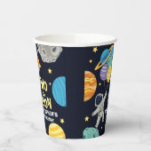 Twee de maan Outer Space Kinder 2e verjaardagsfees Papieren Bekers (Links)