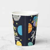 Twee de maan Outer Space Kinder 2e verjaardagsfees Papieren Bekers (Rechts)