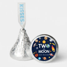 Twee De Maan Outer Space Planet Verjaardagsfeest