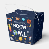 Twee De Maan Outer Space Planet Verjaardagsfeest Bedankdoosjes (Achterkant)