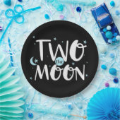 TWEE DE MAAN Rocket Ship Space 2e verjaardagsfeest Papieren Bordje (Feest)