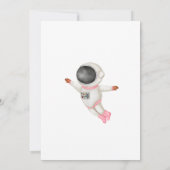 Twee de Maan Roze Meisje 2e Verjaardag Kaart (Achterkant)