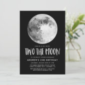 Twee de maan | Tweede uitnodiging van de verjaarda (Staand voorkant)