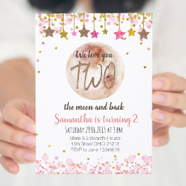 Twee de Maan Verjaardag Uitnodiging 2e verjaardag