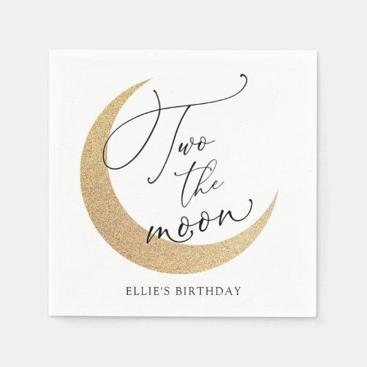 Twee de Moon Birthday Napkins Servet (Voorkant)
