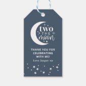 Twee de Moon Blue Navy Cadeaulabel (Voorkant)