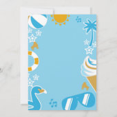 Twee de Pool Party Verjaardag Jongen zomer Kaart (Achterkant)