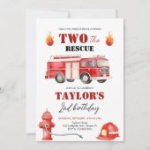 Twee De Redding Brandweerjongens 2e Verjaardag Kaart (Voorkant)