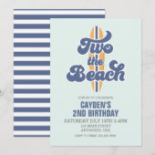 Twee de Strand Surfboard Beach 2e Verjaardag Kaart (Voorkant / Achterkant)