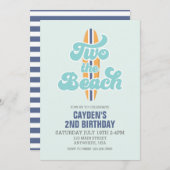 Twee de Strand Surfboard Beach 2e Verjaardag Kaart (Voorkant / Achterkant)