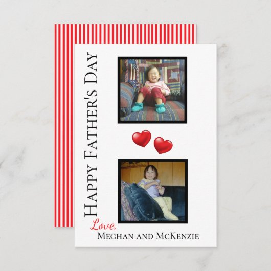 Twee de Tevreden Kaart van de Foto Gepersonaliseer (Voorkant / Achterkant)