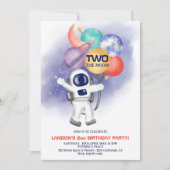 twee de tweede verjaardag van de ruimtevaartplanet kaart (Voorkant)