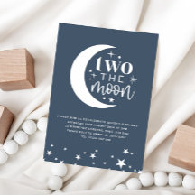 Twee de uitnodiging van de Birthday Moon Blue mari