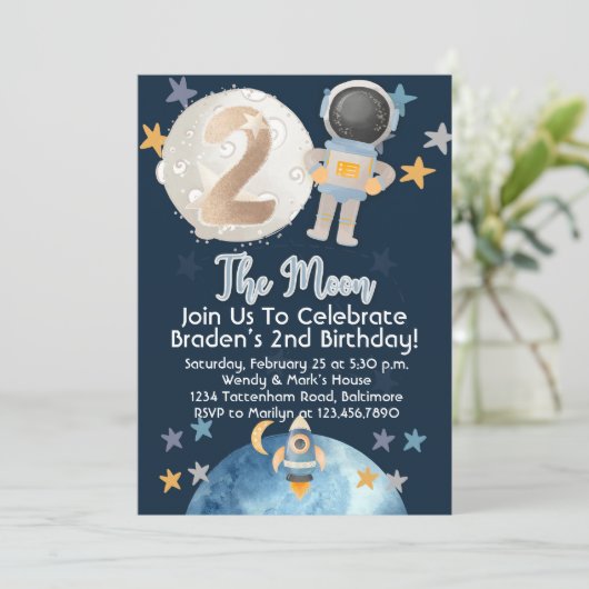 Twee de Uitnodiging van de Dagen van de Ruimtevaar (Staand voorkant)