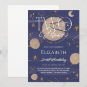 Twee de uitnodiging van de Maan Galaxy (Voorkant / Achterkant)