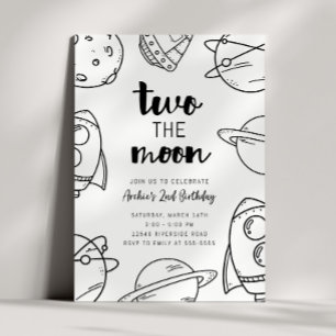 Twee de uitnodiging van de Moon Birthday