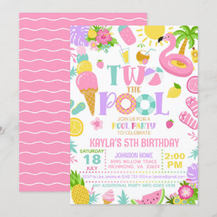 TWEE de uitnodiging voor het verjaardagsfeest van 