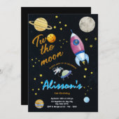 Twee De Verjaardag Van De Waterverf Van De Maan In Kaart (Voorkant / Achterkant)