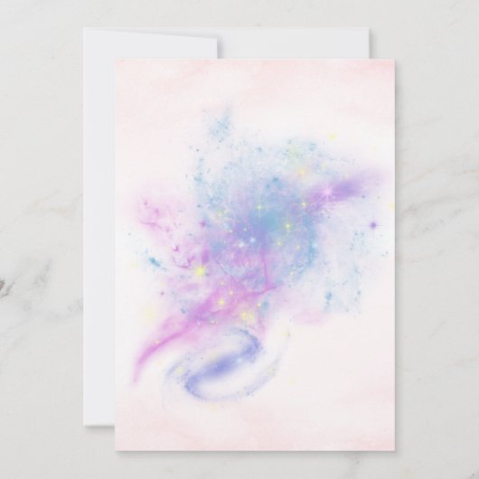 Twee de verjaardag van het maanmeisje kaart (Achterkant)