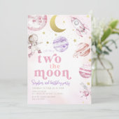 Twee De Verjaardagsmeisje van de Maan Zilver Kaart (Staand voorkant)