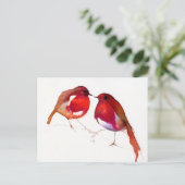 Twee de Vogels 2014 van weinig Inkt Briefkaart (Staand voorkant)