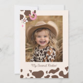 Twee de West Cowgirl 2e verjaardag Kaart (Achterkant)