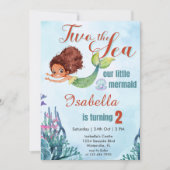 Twee de Zee bruine zeemeermin meisjes 2e verjaarda Kaart (Voorkant)